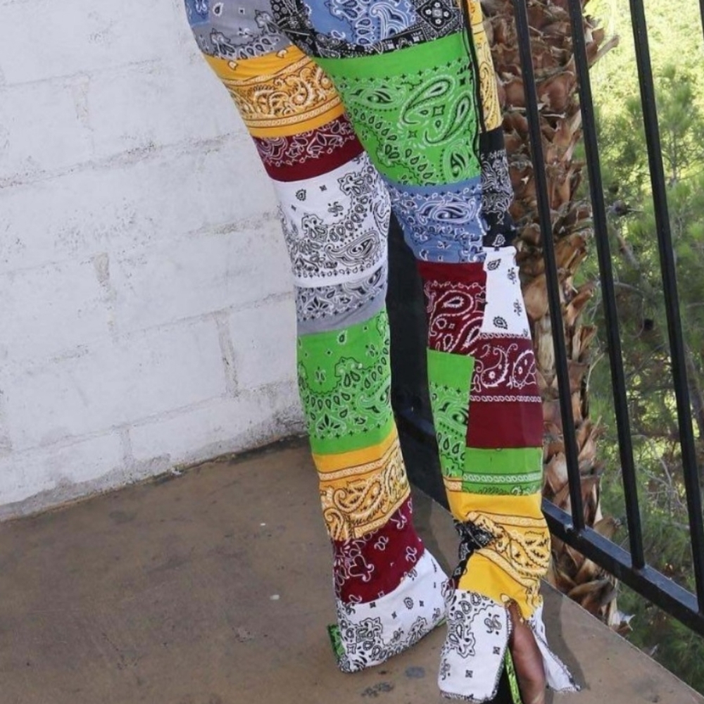 Plus Size Patchwork Pants - Picture 2 of 3